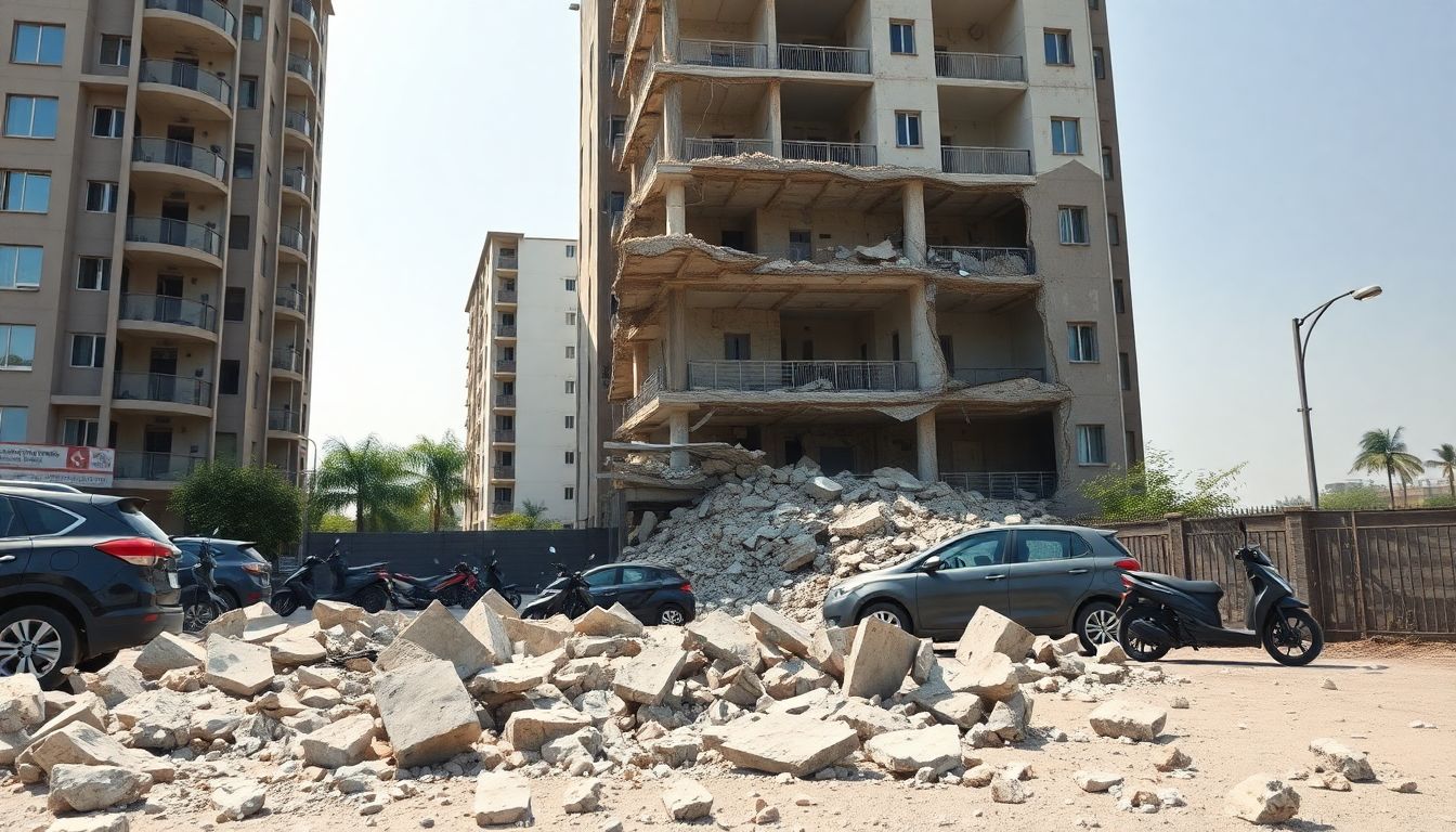 Balcony collapses at Imperia Esfera in Gurgaon Sector 37C as schoolgirls escape debris