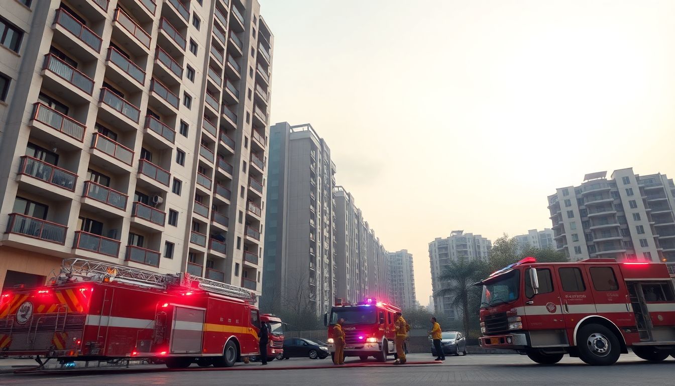 Family escapes unhurt after suspected AC blast triggers fire in Sector 119 Noida flat
