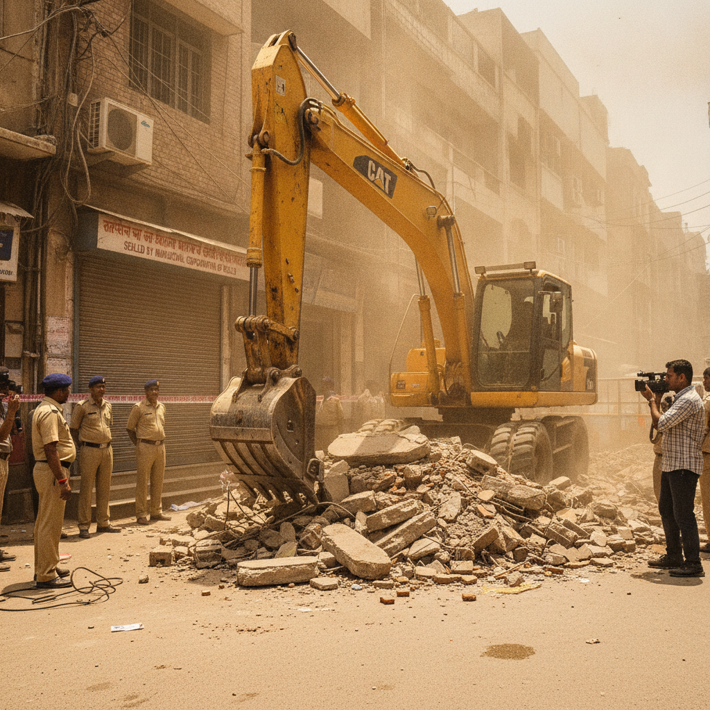 Delhi Authorities Raze 217 Properties and Seal 237 in June Crackdown