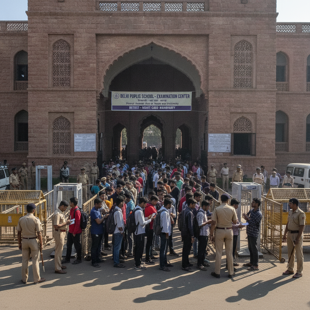 NEET-UG retest conducted under tight security after suspected paper leak