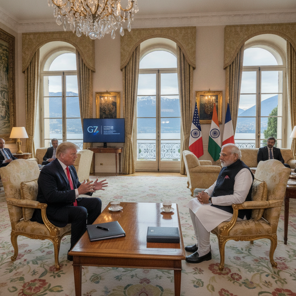 Donald Trump and Narendra Modi Hold Bilateral Talks at G7 Summit 2026 in Evian