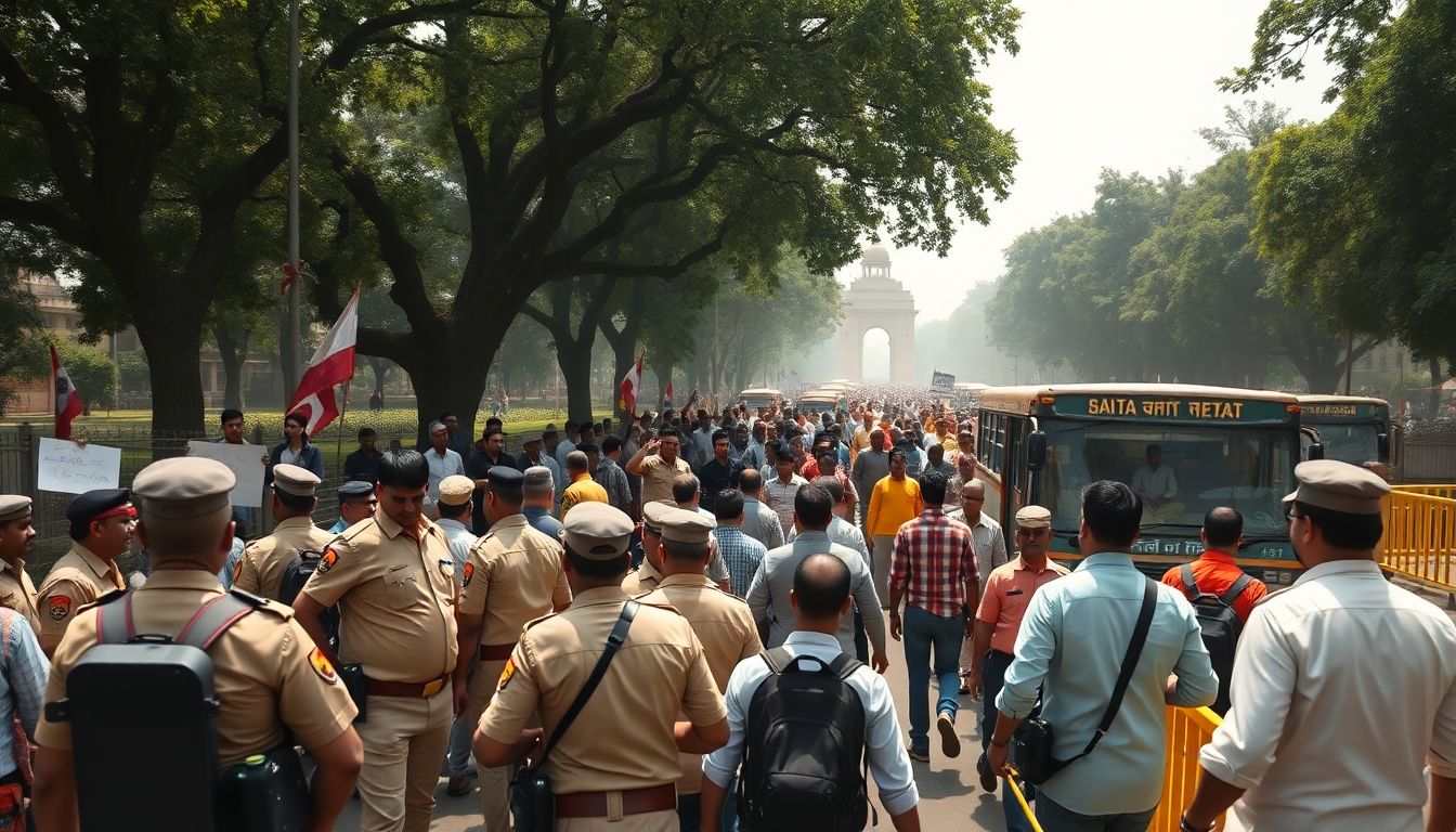 AAP Alleges Delhi Police Punched Protester as 700 Detained Near Jantar Mantar