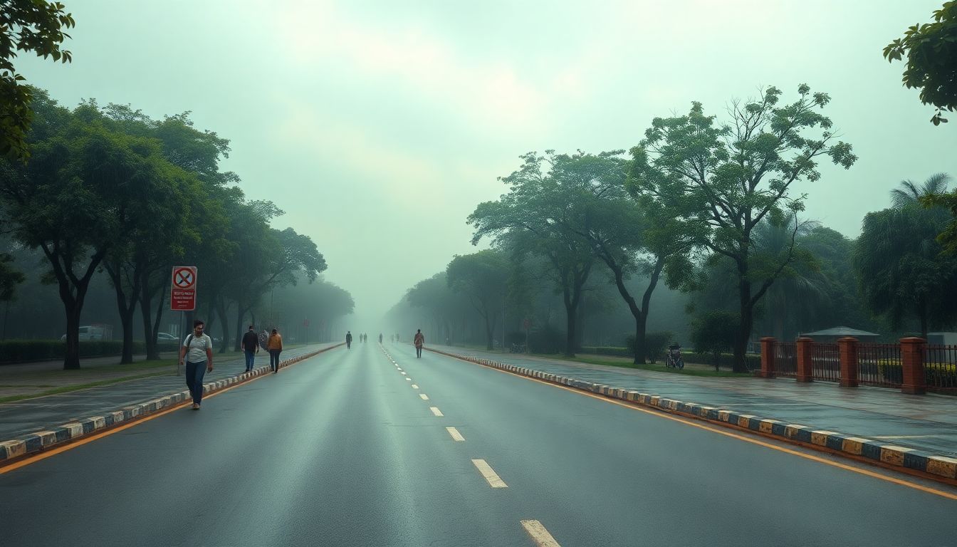 Light Rain and Thunderstorms Bring Pleasant Morning Weather Across Delhi