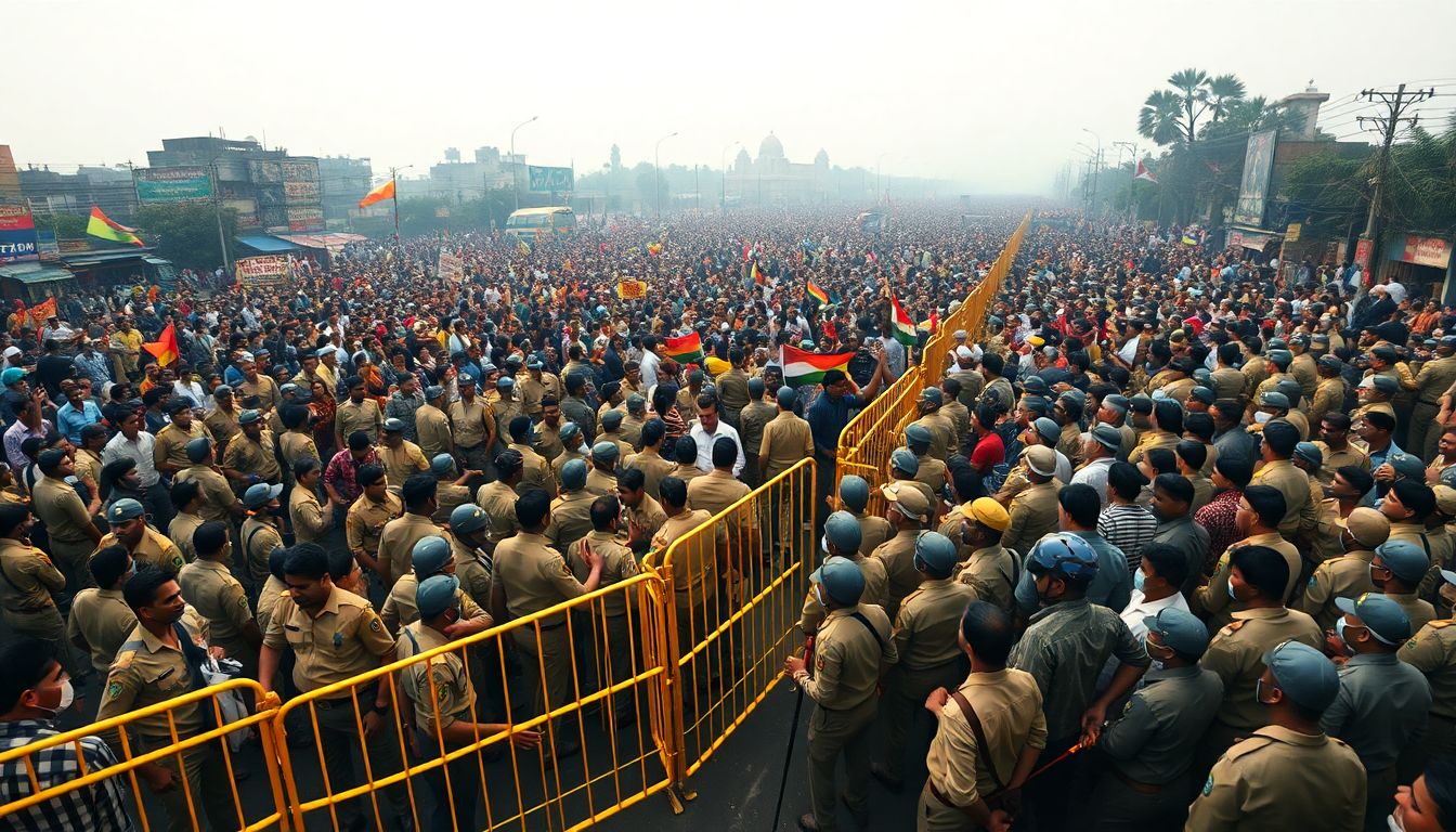 Over 50,000 Protesters Clash With Police Near Jantar Mantar and Parliament