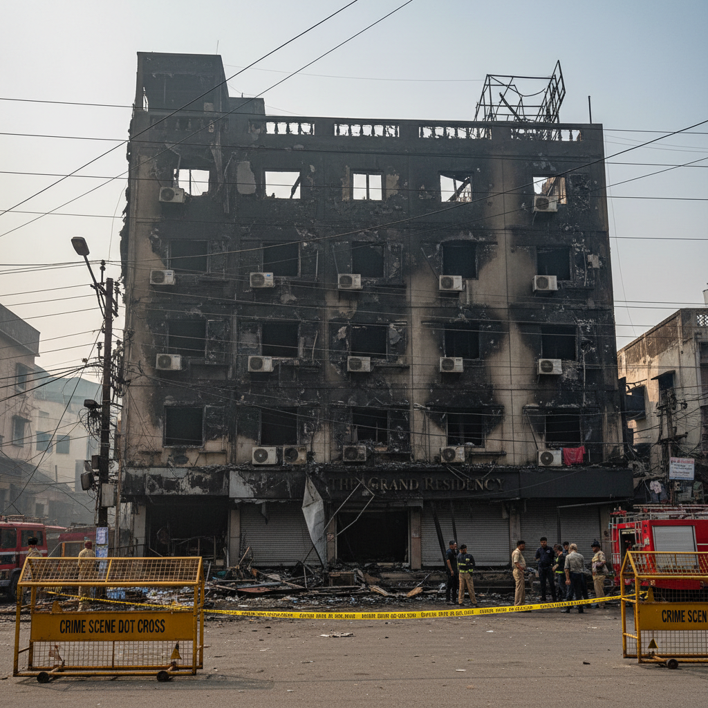 Eight Sector 46 Family Members Killed in South Delhi Hotel Fire