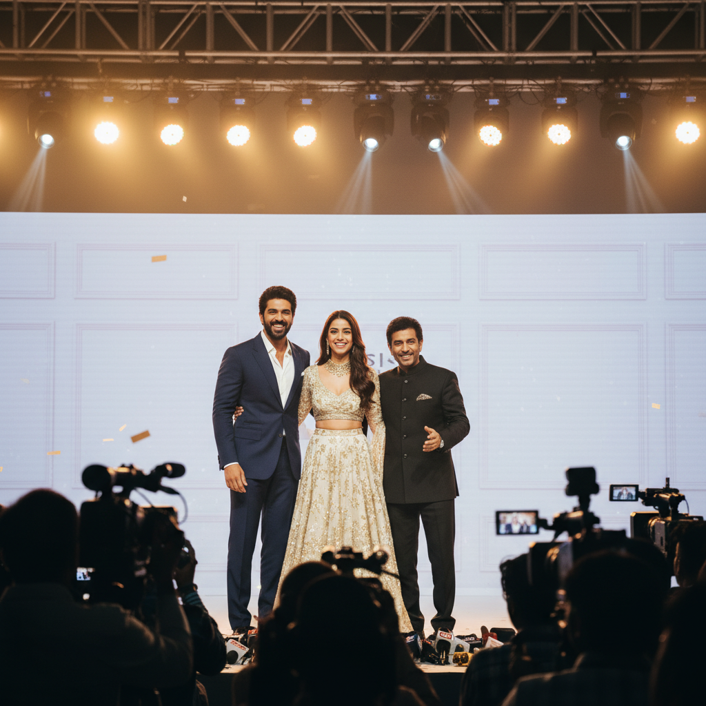 Ram Charan and Janhvi Kapoor Celebrate Day 1 Release of Telugu Film Peddi