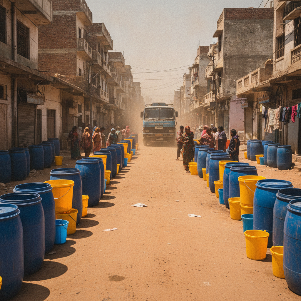 Dry taps and black water plague residents in Zakhira and Sultanpuri