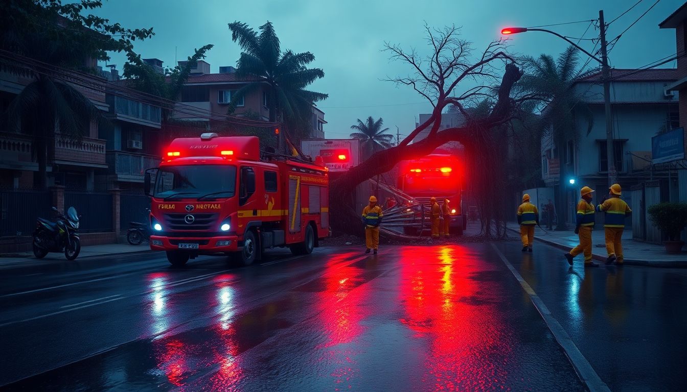 Delhi Fire Services Responds to Over 24 House Collapse and Tree Fall Calls