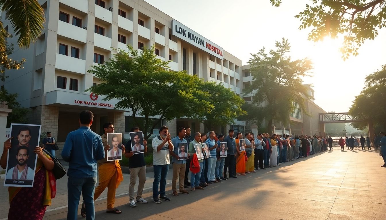 AAP Protests Outside Lok Nayak Hospital Over Medical Procurement Scam