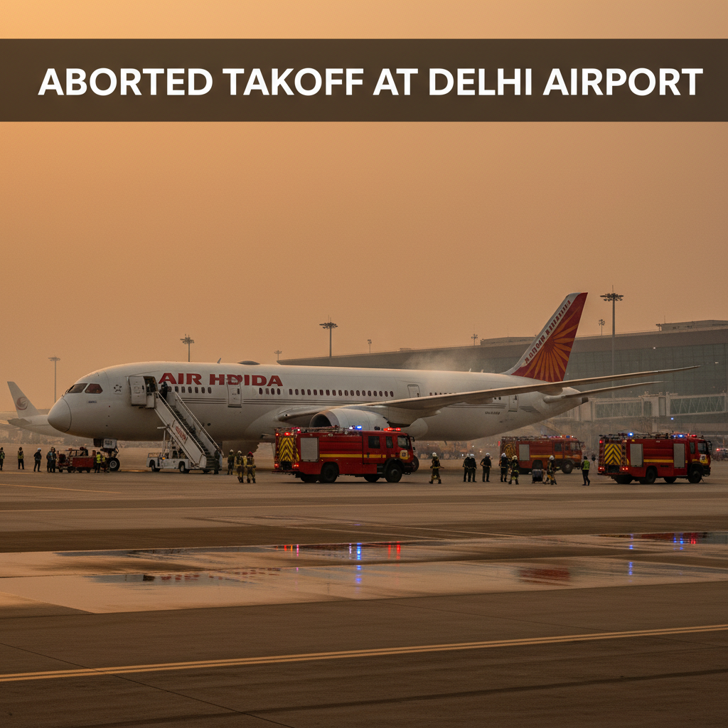 Swiss Airbus A330 aborts takeoff at Delhi airport after engine spits flame