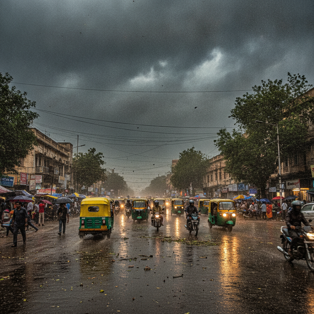 Delhi Braces for Thunderstorms and Light Rain With Winds Up to 60 Kmph Today