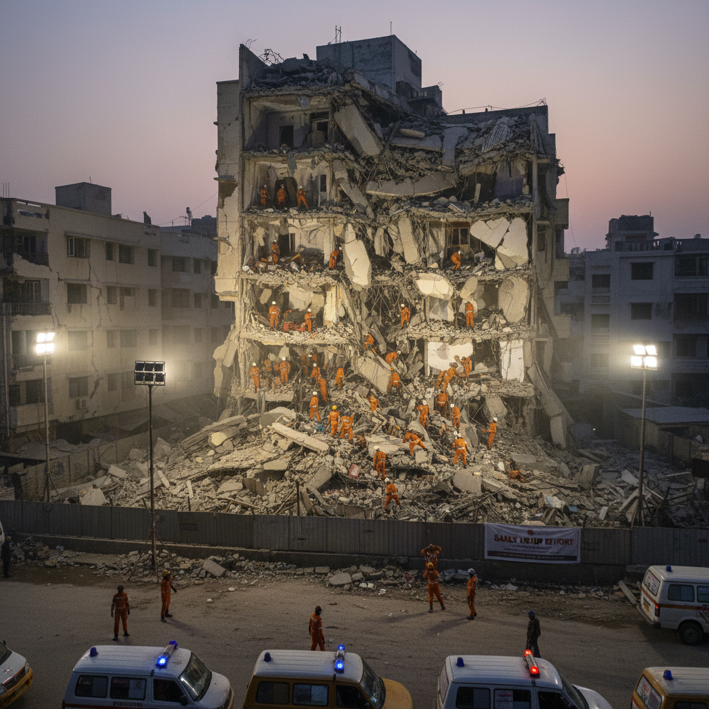 Four dead and ten injured after Saket building collapse traps medical students