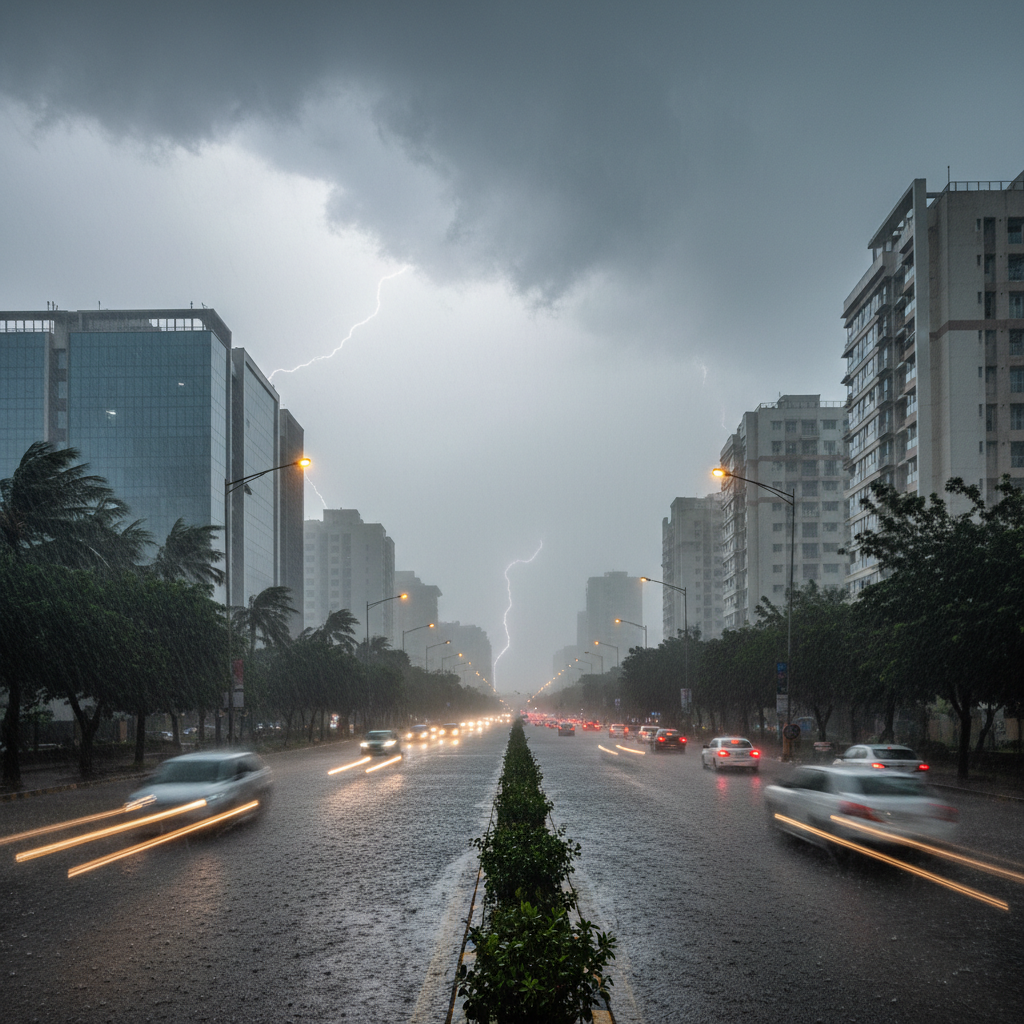 IMD Issues Red Alert as Severe Thunderstorms Hit Noida and Greater Noida