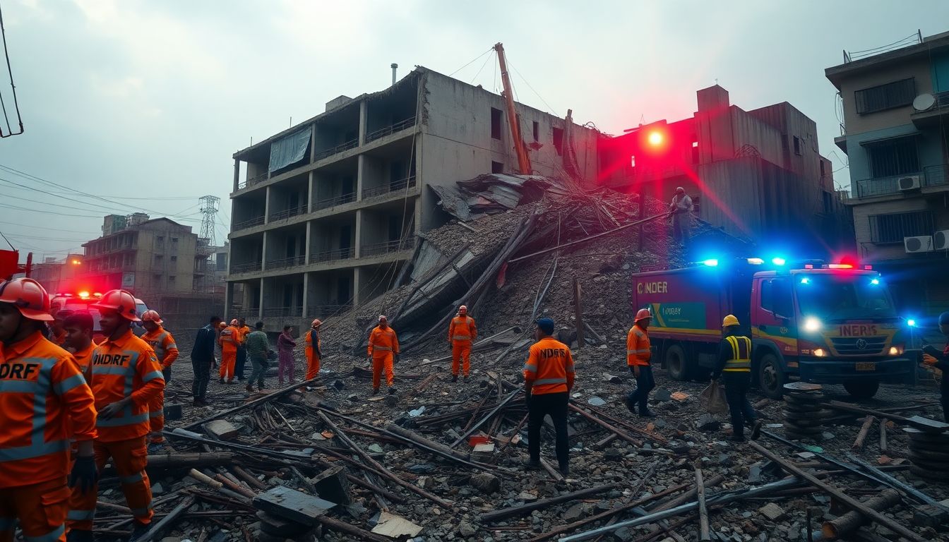 One Dead, Several Trapped After Building Collapses in Rohini Sector 16