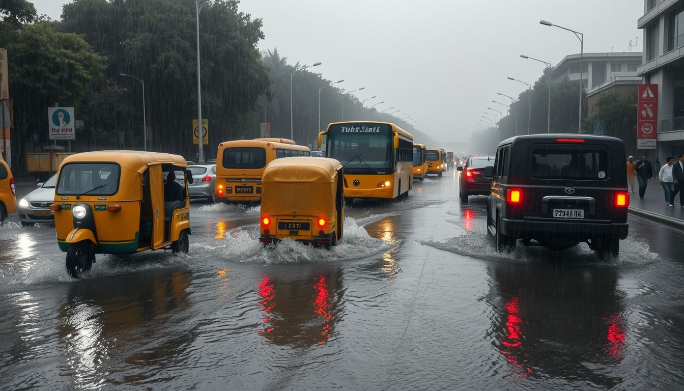 Rain Hits Delhi as Mayur Vihar Records 37mm, Causing Traffic Chaos