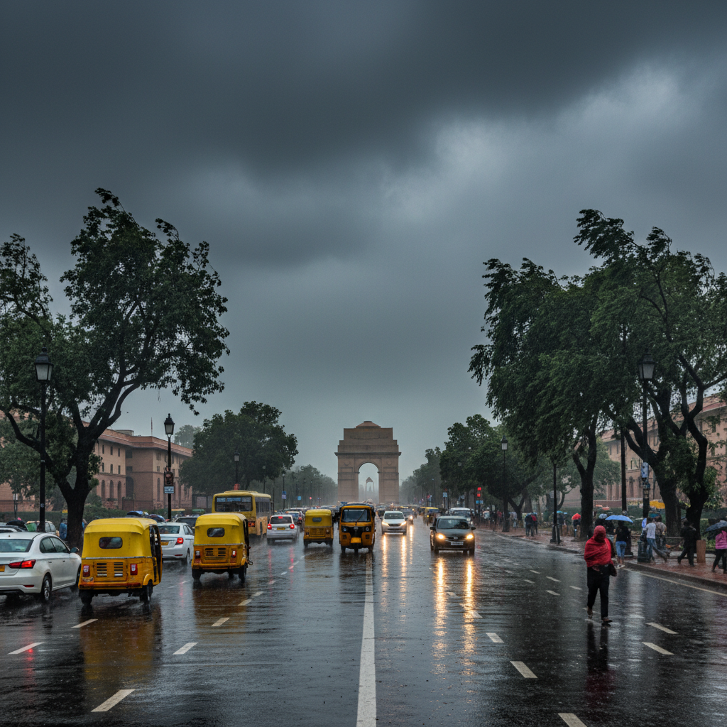 New Delhi faces yellow alert for rain and 60 kmph winds as temperatures drop