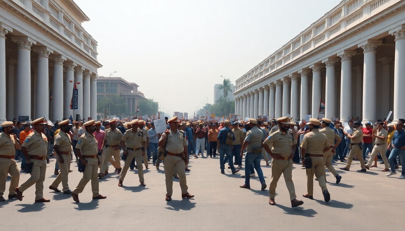 Police Detain Over 20 as 300 Protest Reservation System at Connaught Place