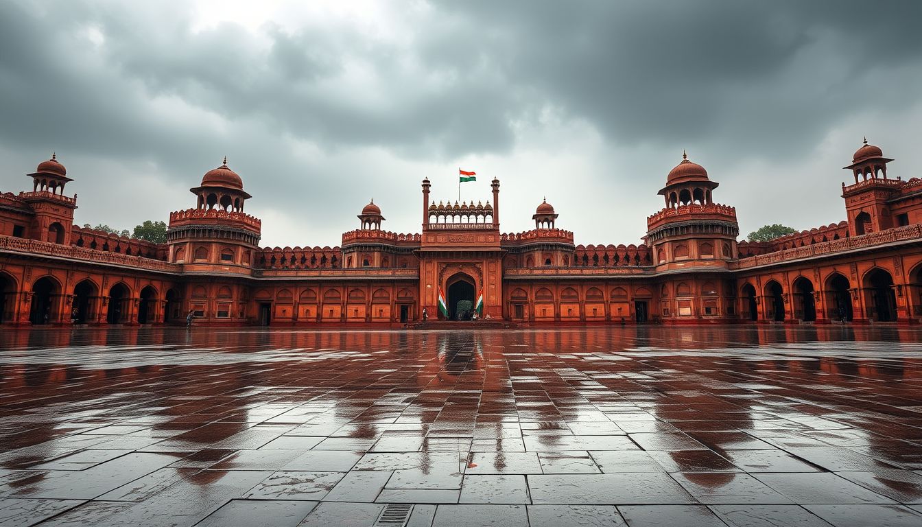 IMD Forecasts Light Rain at Red Fort During Independence Day Celebrations