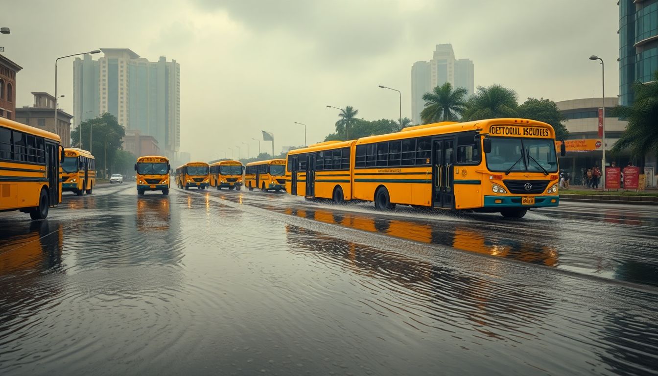 Gurugram Issues School Bus Safety Measures After 300 Students Stranded in Rain