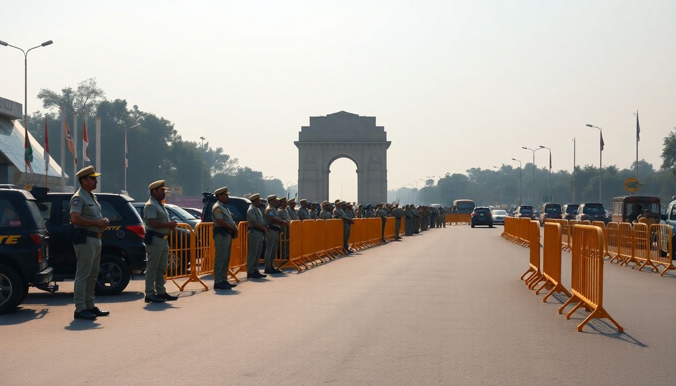 Security Tightened Near India Gate and Jantar Mantar Ahead of Unapproved CJP March