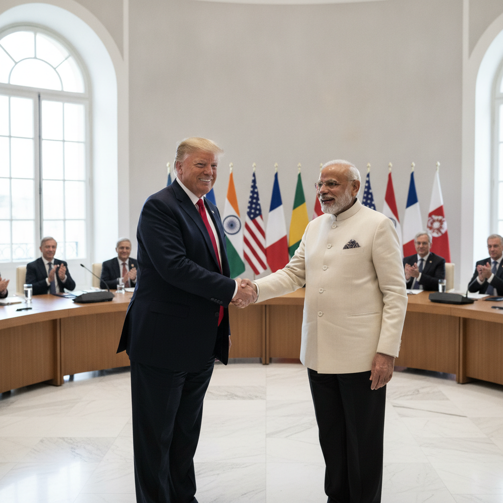 Narendra Modi and Donald Trump Meet at G7 Summit 2026 in France