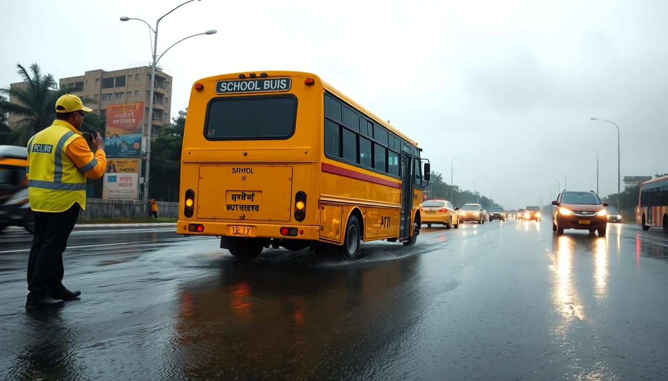 Gurugram Administration Issues Safety Protocols for School Buses Amid Heavy Rain