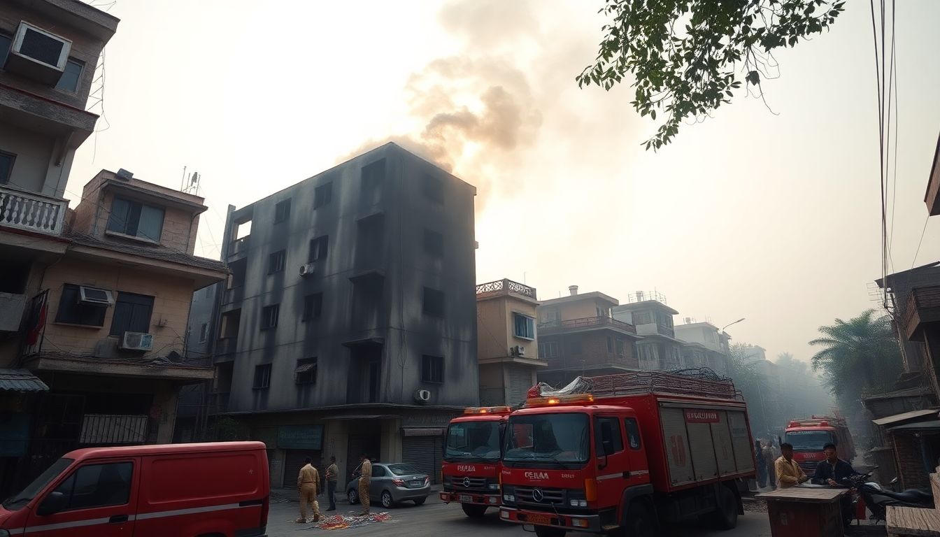 Fire damages four-storey building in Delhi's Uttam Nagar