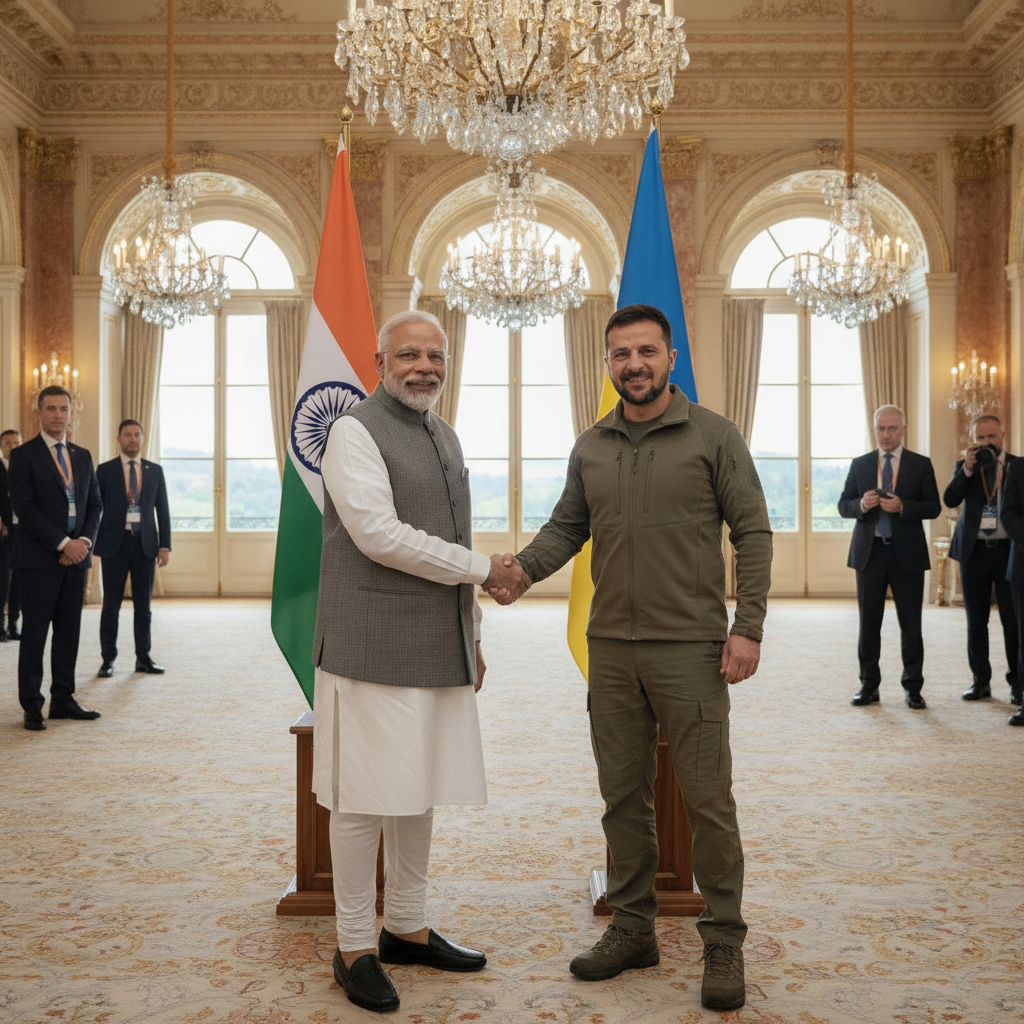 PM Narendra Modi Meets Volodymyr Zelensky at G7 Summit to Discuss Cooperation