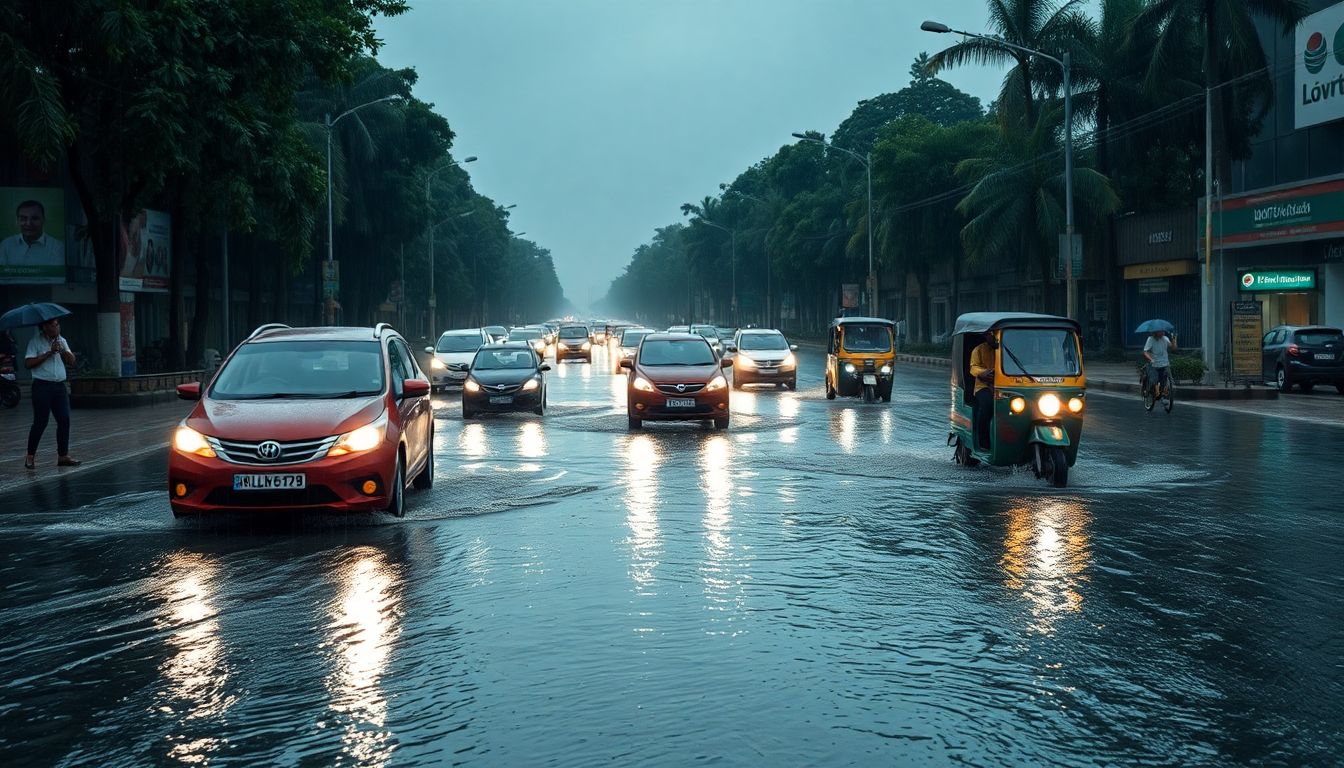 Heavy Monsoon Rains Submerge Noida Roads and Trigger Regional Red Alert