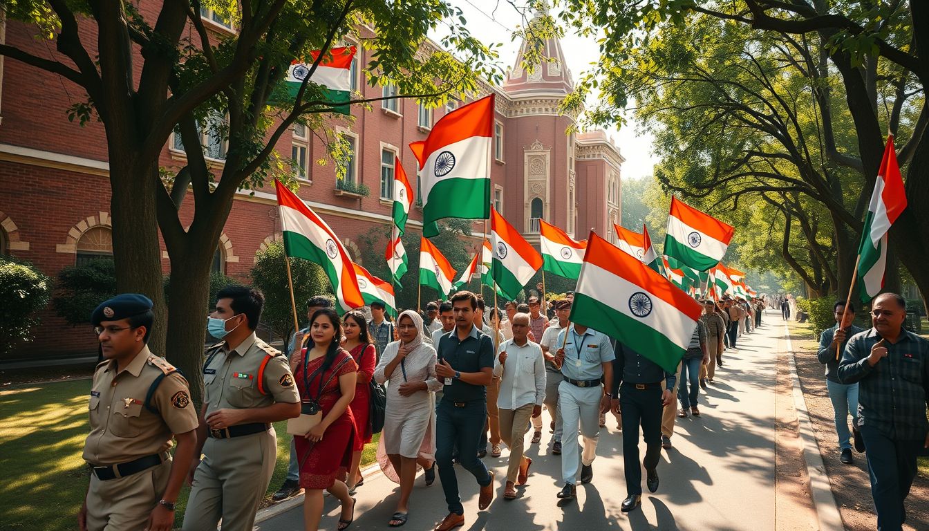 Hindu College Celebrates Independence Day with Campus Tiranga Rally in Delhi