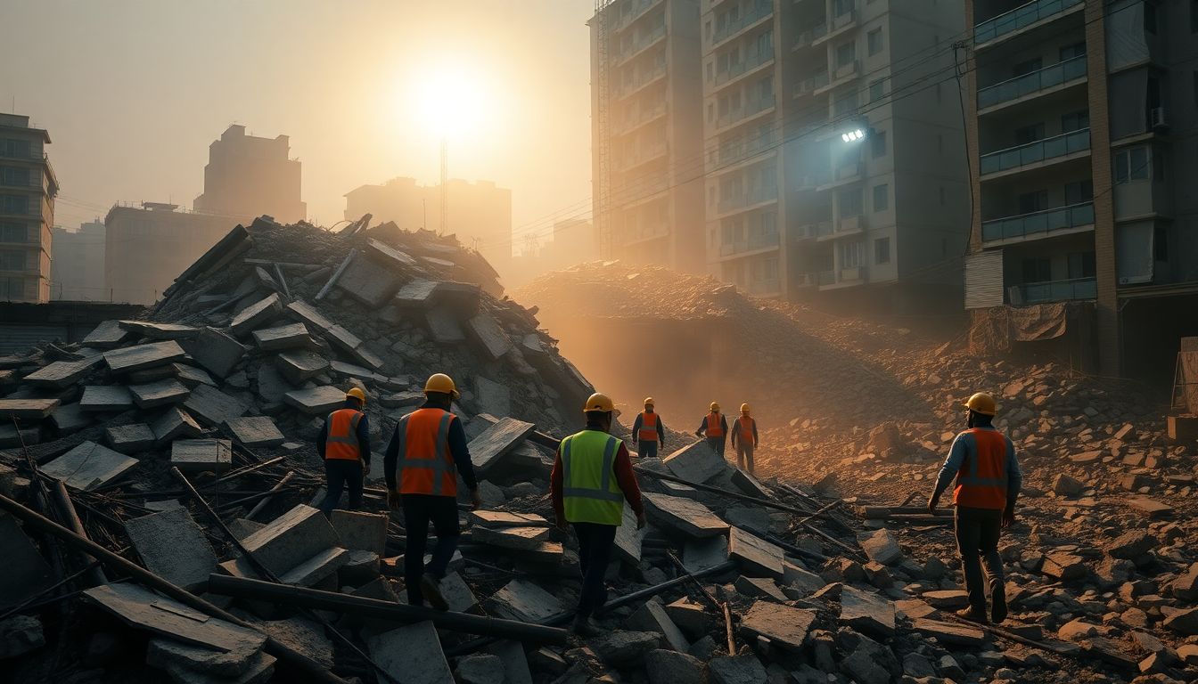 Six Dead After Satya Niketan PG Collapses; Search Continues Under Rubble