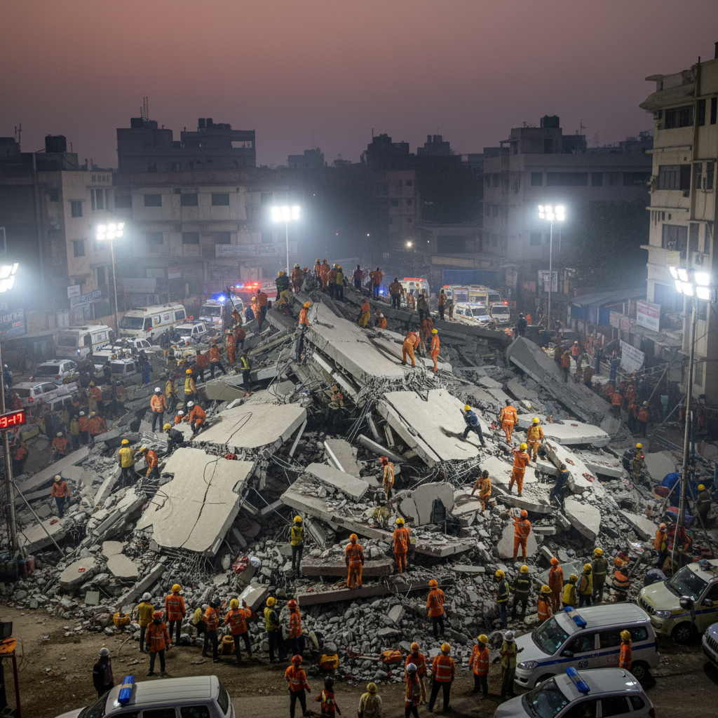 Four dead and ten injured after building collapses in Saket