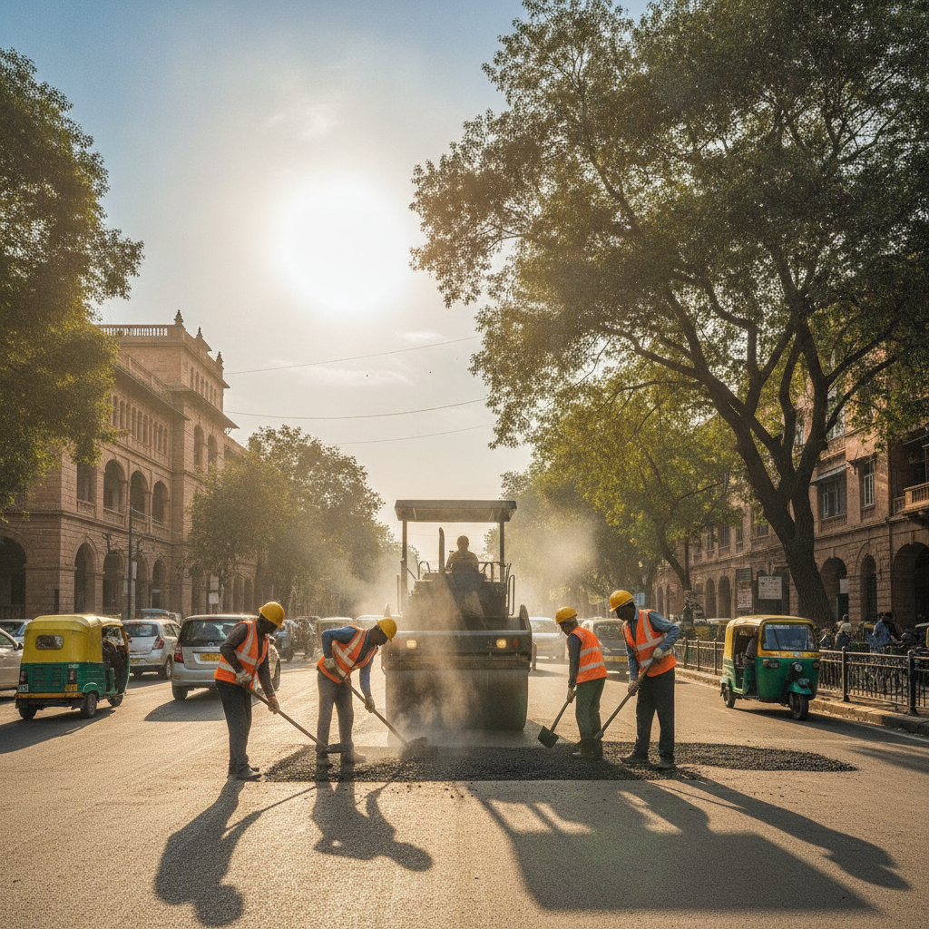 Delhi PWD Launches Sunday Drive to Repair 2,000 Potholes Before Monsoon