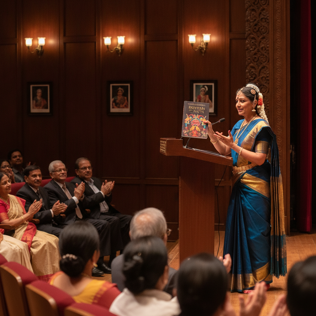 Shovana Narayan Releases Book on Kathak Karanas at India International Centre