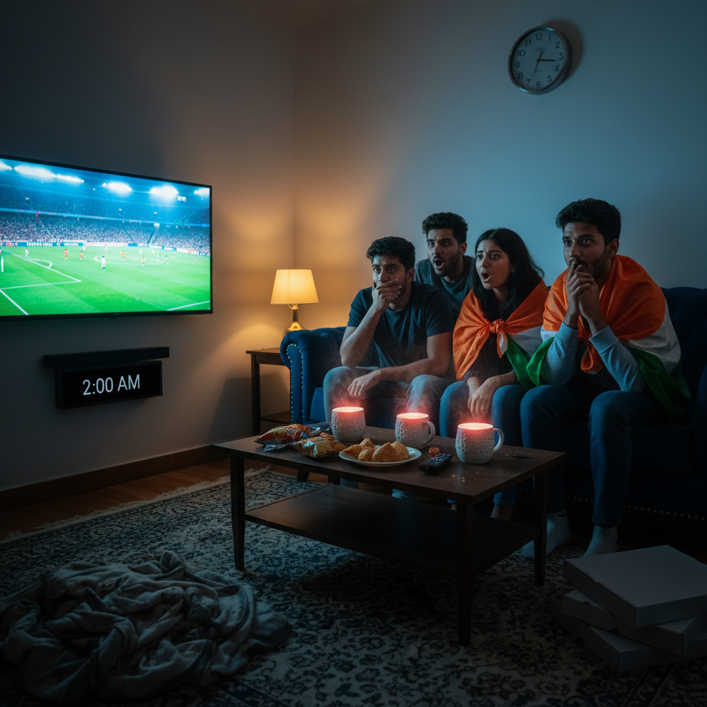 Delhi Football Fans Prepare for Sleepless Nights Ahead of Late-Night World Cup Matches