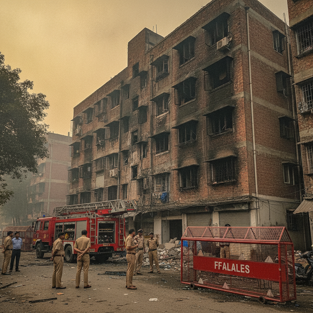 Three Family Members Killed in Tughlakabad Residential Building Fire