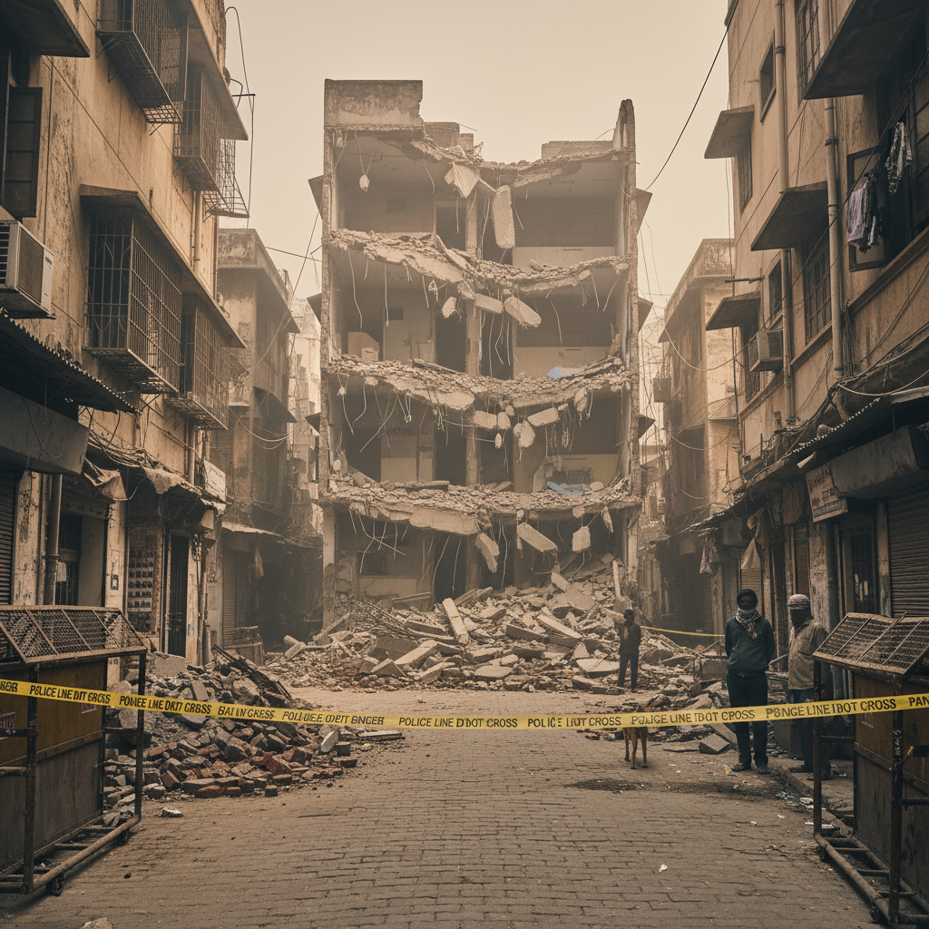 Saidulajab Building Near Saket Metro Collapses After Two Unauthorized Floors Added