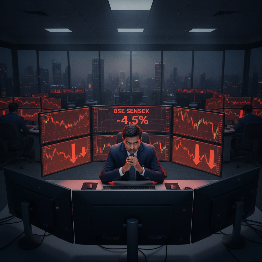 Sensex drops on Dalal Street following escalation of conflict involving Iran