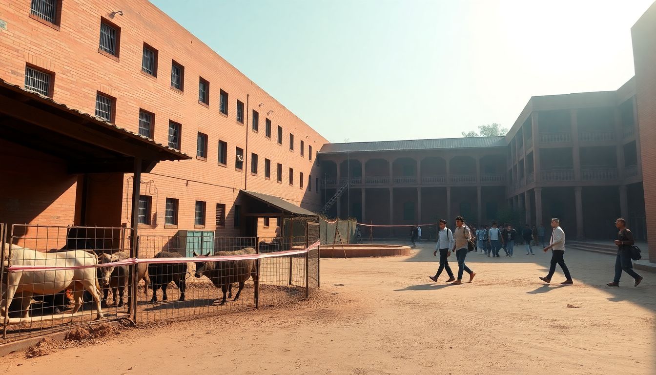 Hansraj College Students Question Campus Cowshed as Hostels Remain Shut