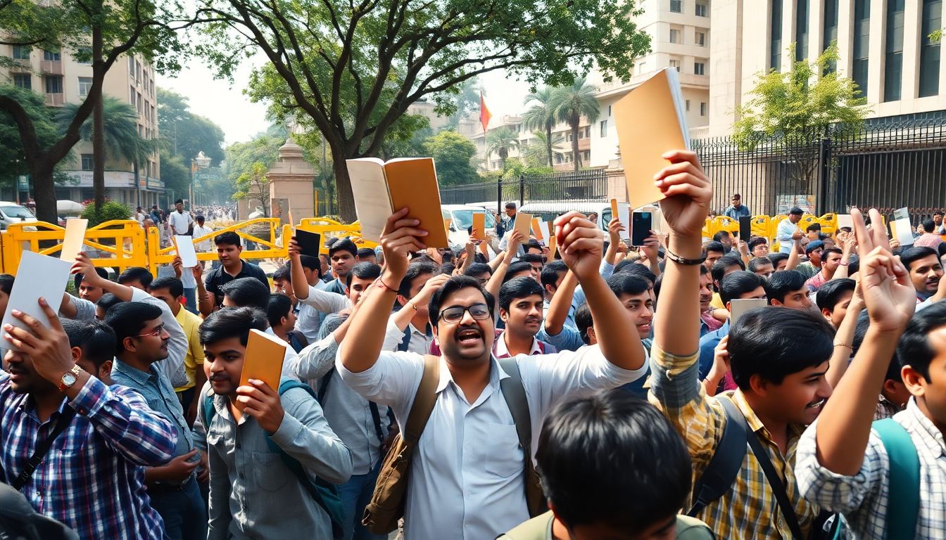 Youth Congress Protests Outside RSS Headquarters in Jhandewalan, Burns Manusmriti