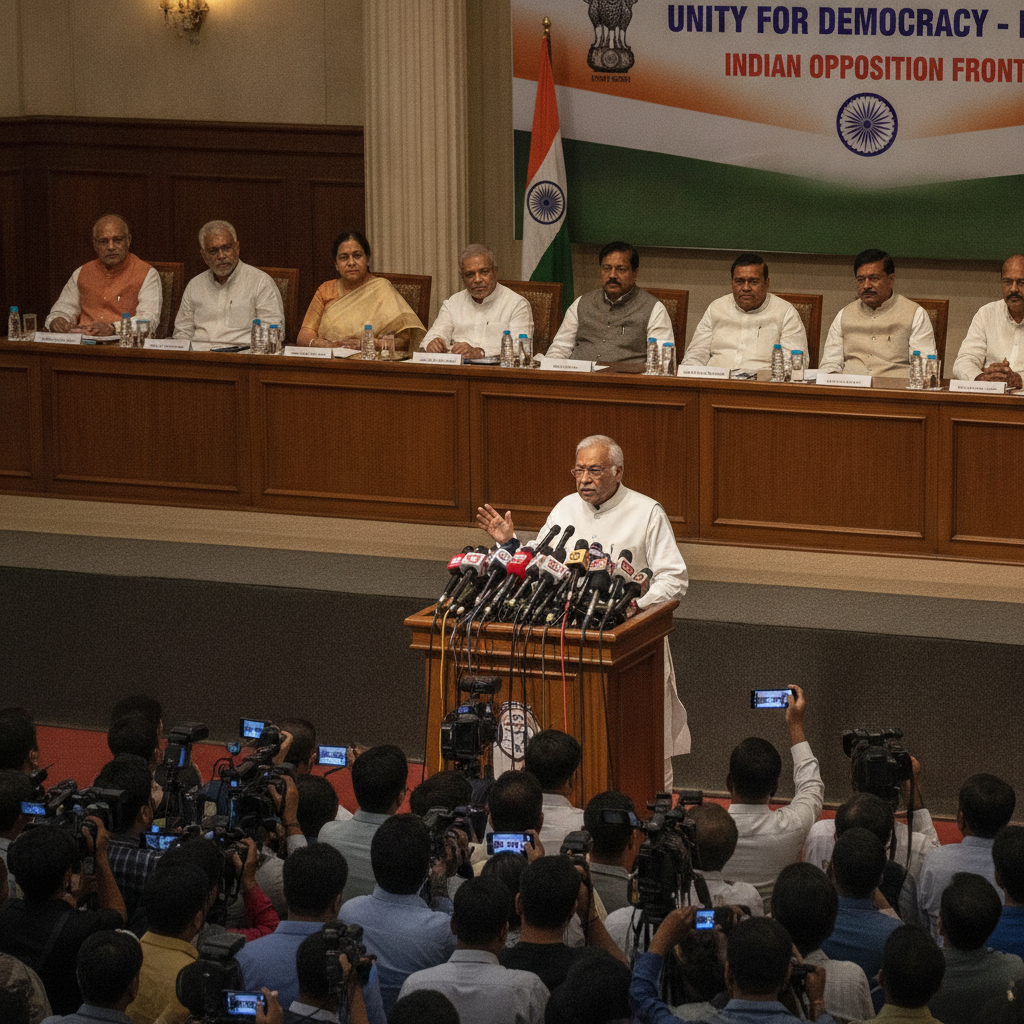 Mallikarjun Kharge Criticizes India Foreign Policy at Delhi Opposition Meeting