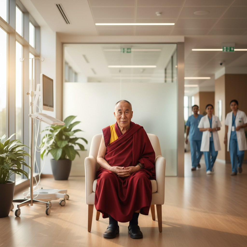 90-Year-Old Dalai Lama to Travel to New Delhi for Knee Treatment